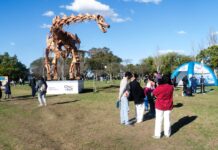 “Chubut Mágico”: imponente réplica del Patagotitan mayorum deslumbró en Buenos Aires