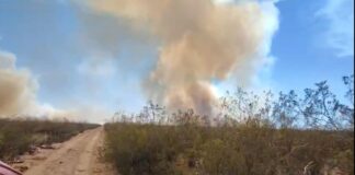 Intensifican operativo para combatir incendios de campos en inmediaciones a Trelew