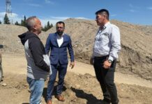 Avanza la obra de captación de agua en el Arroyo Buitrera con la construcción de una cisterna