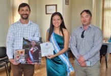 Ingram recibió a embajadora de la Fiesta Nacional de la Flor