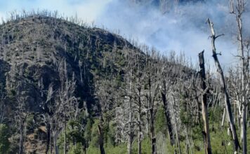 Amplio operativo: el incendio en El Turbio sigue activo