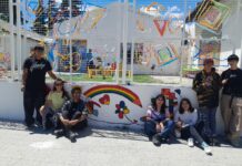 Estudiantes de la Escuela 758 inauguraron el mural “Colores que nos unen”