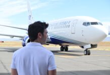 Llegó a Esquel el avión hidrante más grande de Latinoamérica para el combate de los incendios