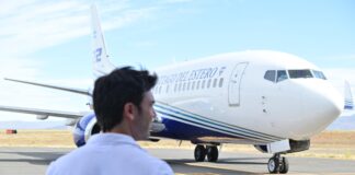 Llegó a Esquel el avión hidrante más grande de Latinoamérica para el combate de los incendios