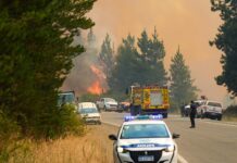 Fuerte colaboración policial en los incendios: Pauli destacó el “compromiso enorme” del personal