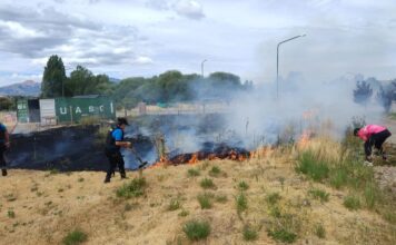 Incendio de pastizales en Trevelin: piden extremar los cuidados