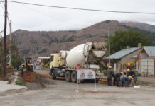 Realizan obra de cordón cuneta en las calles Brun y Guido Spano