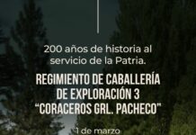 El Regimiento de Caballería de Exploración 3 “Coraceros General Pacheco” conmemoró su 200° aniversario
