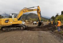 Habilitan el tránsito en la Ruta Nacional 259 tras la colocación de una alcantarilla