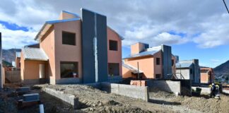 La obra de las 50 viviendas en el barrio Winter está en la etapa final