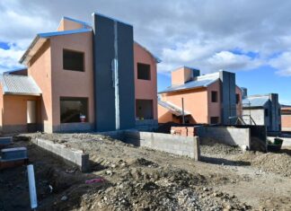 La obra de las 50 viviendas en el barrio Winter está en la etapa final