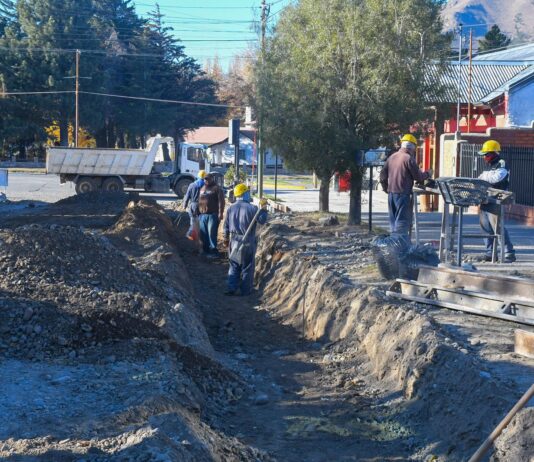 Realizan obras de cordón cuneta en calle Dante Brozzi