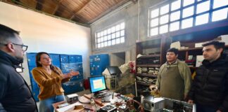 Torres y Taccetta recorrieron el nuevo módulo de la Planta de Residuos de Esquel