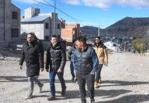 Torres y Taccetta recorrieron obras en Esquel