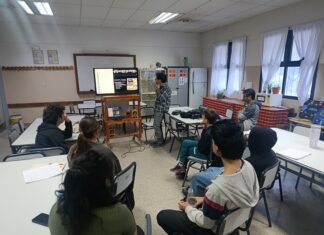 Estudiantes chubutenses participaron de una videollamada con el equipo del Proyecto ATENEA