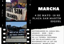 Este lunes es 4 y hay marcha del No a la Mina