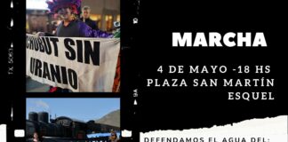 Este lunes es 4 y hay marcha del No a la Mina