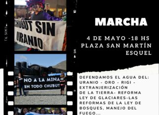 Este lunes es 4 y hay marcha del No a la Mina