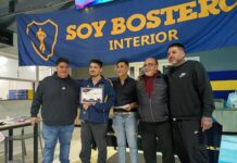 Boca Juniors reconoció la labor solidaria de la Peña Roberto Mouzo de Esquel