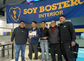 Boca Juniors reconoció la labor solidaria de la Peña Roberto Mouzo de Esquel