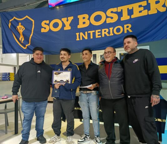 Boca Juniors reconoció la labor solidaria de la Peña Roberto Mouzo de Esquel