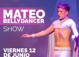 Mateo presenta su primer espectáculo solista de bellydance en Esquel