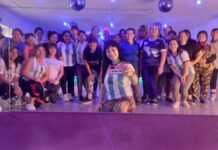 Clase de zumba mundialista