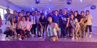 Clase de zumba mundialista