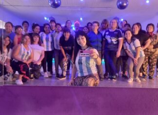 Clase de zumba mundialista