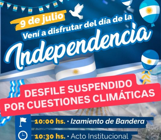 Suspenden el desfile por el Día de la Independencia debido a las condiciones climáticas