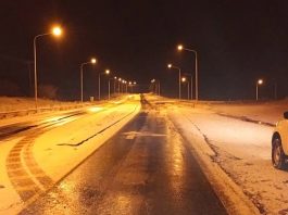 Advierten por calzada resbaladiza en la Ruta Nacional 259 entre Esquel y Trevelin