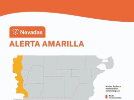 Nueva alerta amarilla por nevadas para la cordillera