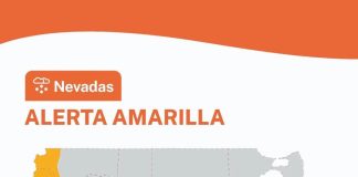 Nueva alerta amarilla por nevadas para la cordillera