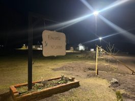 Finalizó la obra de iluminación de ingreso a la Escuela Experimental N° 2005