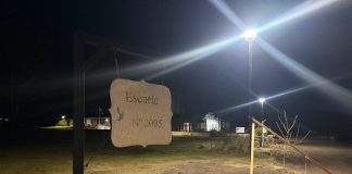 Finalizó la obra de iluminación de ingreso a la Escuela Experimental N° 2005