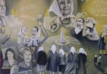 La Escuela 705 de Trevelin inauguró el mural “Nudo en la garganta”