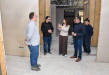 Taccetta y Wisky recorrieron la obra de ampliación del Hospital Zonal Esquel