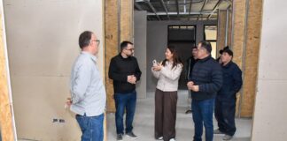Taccetta y Wisky recorrieron la obra de ampliación del Hospital Zonal Esquel
