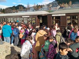 Aventura sobre rieles: decenas de niños y niñas disfrutan del viaje en La Trochita