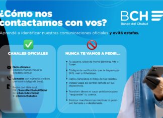 El Banco del Chubut informa cómo reconocer los canales oficiales y prevenir fraudes digitales